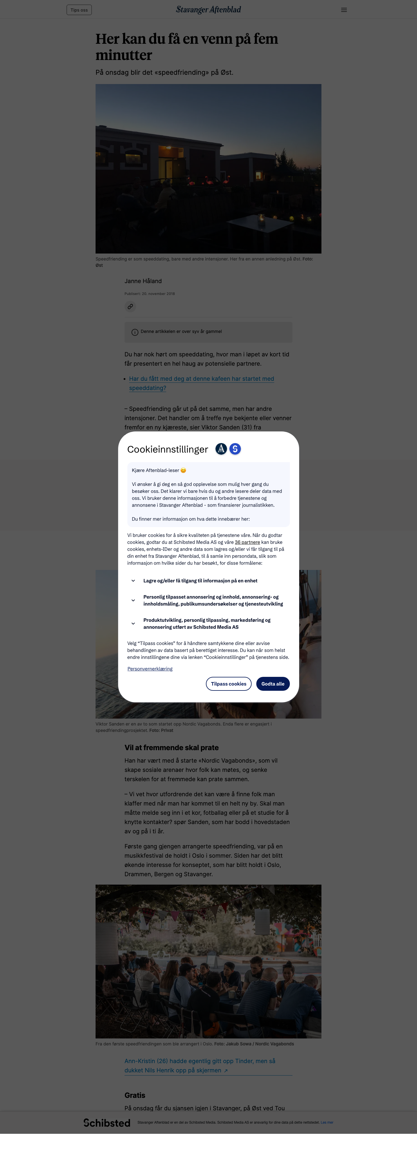 Skjermbilde: Her kan du få en venn på fem minutter — Stavanger Aftenblad